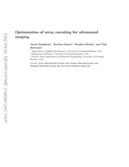 Optimization of array encoding for ultrasound imaging