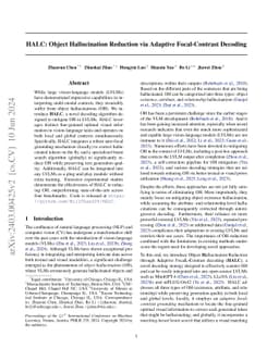 HALC: Object Hallucination Reduction via Adaptive Focal-Contrast
  Decoding