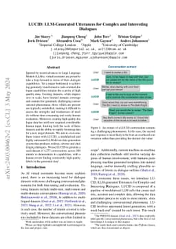 LUCID: LLM-Generated Utterances for Complex and Interesting Dialogues
