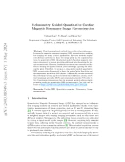 Relaxometry Guided Quantitative Cardiac Magnetic Resonance Image
  Reconstruction