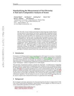 Standardizing the Measurement of Text Diversity: A Tool and a Comparative Analysis of Scores