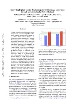 Improving Explicit Spatial Relationships in Text-to-Image Generation
  through an Automatically Derived Dataset