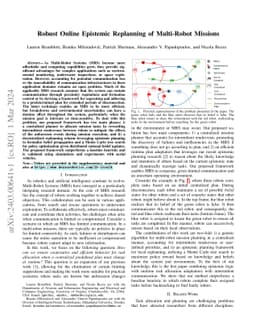 Robust Online Epistemic Replanning of Multi-Robot Missions