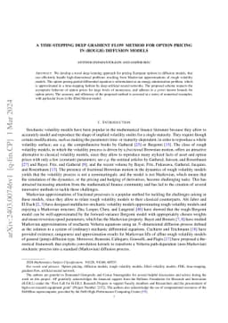 A time-stepping deep gradient flow method for option pricing in (rough) diffusion models