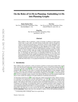 On the Roles of LLMs in Planning: Embedding LLMs into Planning Graphs