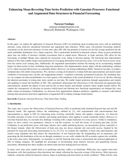 Enhancing Mean-Reverting Time Series Prediction with Gaussian Processes:
  Functional and Augmented Data Structures in Financial Forecasting