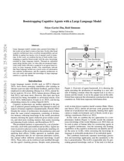 Bootstrapping Cognitive Agents with a Large Language Model