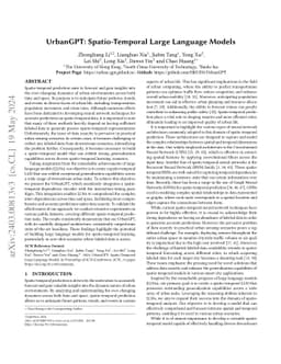 UrbanGPT: Spatio-Temporal Large Language Models