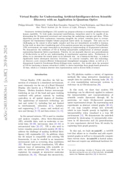 Virtual Reality for Understanding Artificial-Intelligence-driven
  Scientific Discovery with an Application in Quantum Optics