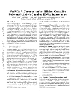 FedRDMA: Communication-Efficient Cross-Silo Federated LLM via Chunked
  RDMA Transmission