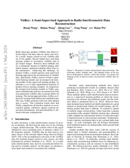 VisRec: A Semi-Supervised Approach to Radio Interferometric Data
  Reconstruction