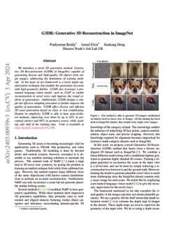 G3DR: Generative 3D Reconstruction in ImageNet