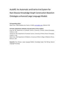 AutoRD: An Automatic and End-to-End System for Rare Disease Knowledge
  Graph Construction Based on Ontologies-enhanced Large Language Models