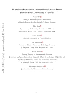 Data Science Education in Undergraduate Physics: Lessons Learned from a
  Community of Practice