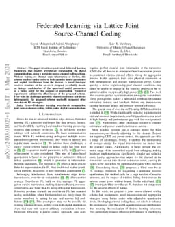 Federated Learning via Lattice Joint Source-Channel Coding