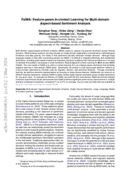 FaiMA: Feature-aware In-context Learning for Multi-domain Aspect-based
  Sentiment Analysis