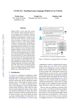 LLMCRIT: Teaching Large Language Models to Use Criteria