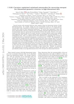 $Γ$-VAE: Curvature regularized variational autoencoders for
  uncovering emergent low dimensional geometric structure in high dimensional
  data