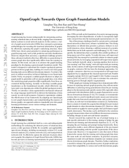 OpenGraph: Towards Open Graph Foundation Models