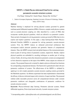 MPIPN: A Multi Physics-Informed PointNet for solving parametric
  acoustic-structure systems