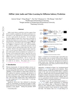 DiffSal: Joint Audio and Video Learning for Diffusion Saliency
  Prediction