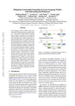 Mitigating Catastrophic Forgetting in Large Language Models with
  Self-Synthesized Rehearsal