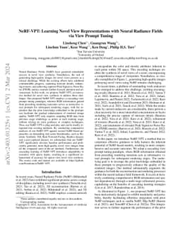 NeRF-VPT: Learning Novel View Representations with Neural Radiance
  Fields via View Prompt Tuning