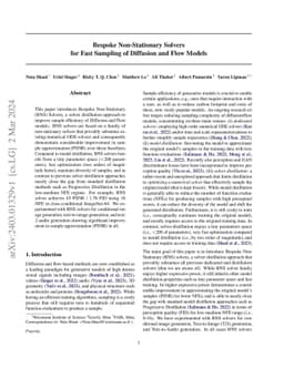 Bespoke Non-Stationary Solvers for Fast Sampling of Diffusion and Flow
  Models