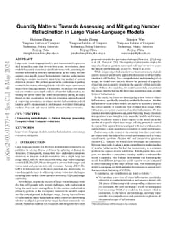 Quantity Matters: Towards Assessing and Mitigating Number Hallucination
  in Large Vision-Language Models