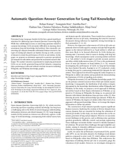 Automatic Question-Answer Generation for Long-Tail Knowledge