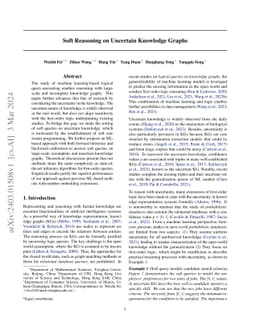 Soft Reasoning on Uncertain Knowledge Graphs