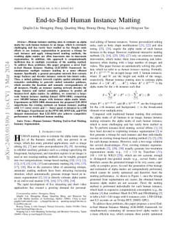 End-to-End Human Instance Matting