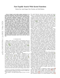 Fast Ergodic Search with Kernel Functions