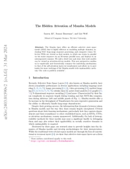 The Hidden Attention of Mamba Models