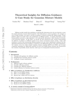 Theoretical Insights for Diffusion Guidance: A Case Study for Gaussian
  Mixture Models
