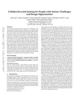 Collaborative Job Seeking for People with Autism: Challenges and Design
  Opportunities