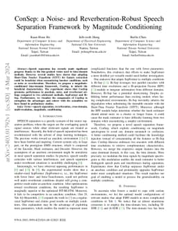 ConSep: a Noise- and Reverberation-Robust Speech Separation Framework by
  Magnitude Conditioning