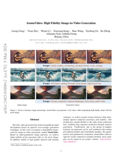 AtomoVideo: High Fidelity Image-to-Video Generation
