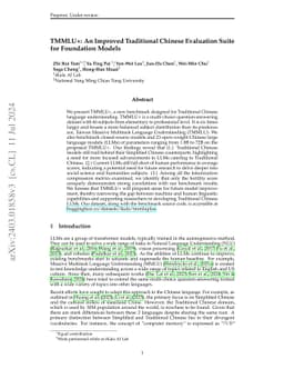 An Improved Traditional Chinese Evaluation Suite for Foundation Model
