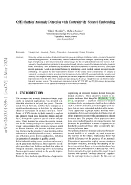CSE: Surface Anomaly Detection with Contrastively Selected Embedding