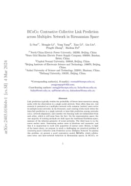 RCoCo: Contrastive Collective Link Prediction across Multiplex Network
  in Riemannian Space