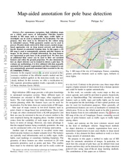 Map-aided annotation for pole base detection