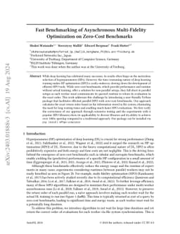 Fast Benchmarking of Asynchronous Multi-Fidelity Optimization on
  Zero-Cost Benchmarks