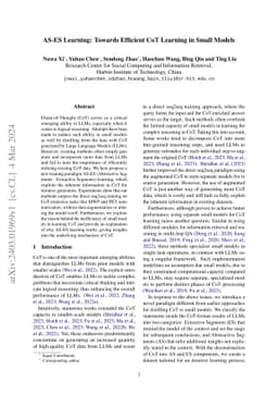 AS-ES Learning: Towards Efficient CoT Learning in Small Models