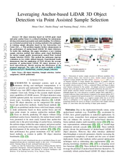 Leveraging Anchor-based LiDAR 3D Object Detection via Point Assisted
  Sample Selection