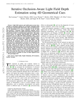 Iterative Occlusion-Aware Light Field Depth Estimation using 4D Geometrical Cues