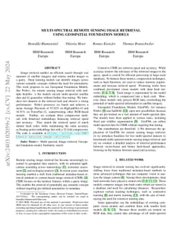Multi-Spectral Remote Sensing Image Retrieval Using Geospatial
  Foundation Models