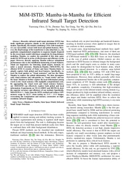 MiM-ISTD: Mamba-in-Mamba for Efficient Infrared Small Target Detection