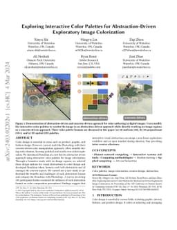 Exploring Interactive Color Palettes for Abstraction-Driven Exploratory
  Image Colorization