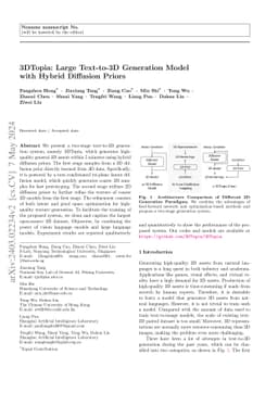 3DTopia: Large Text-to-3D Generation Model with Hybrid Diffusion Priors